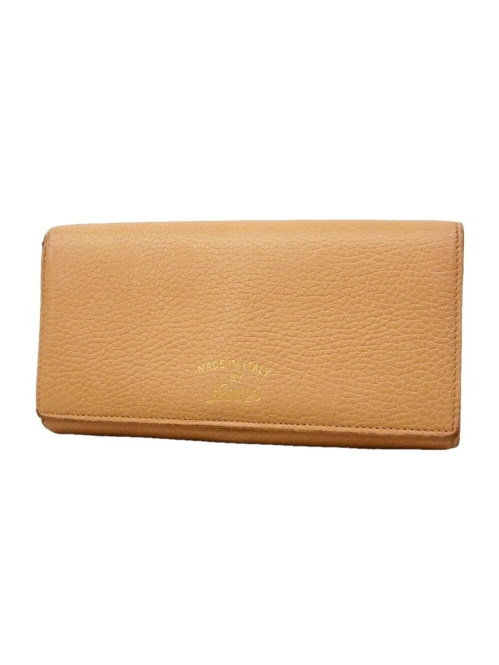 Gucci Wallet Swing Leather Beige Light Blue Gold